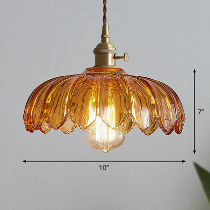 VINTAGE BLOEM Hanglamp – Glazen Plafondlamp