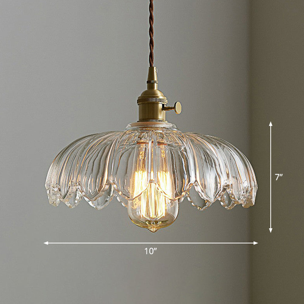 VINTAGE BLOEM Hanglamp – Glazen Plafondlamp