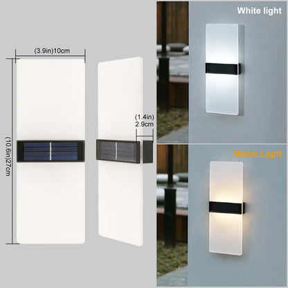 AuroraSolar - Solar LED-Buitenwandlamp voor Energiezuinige