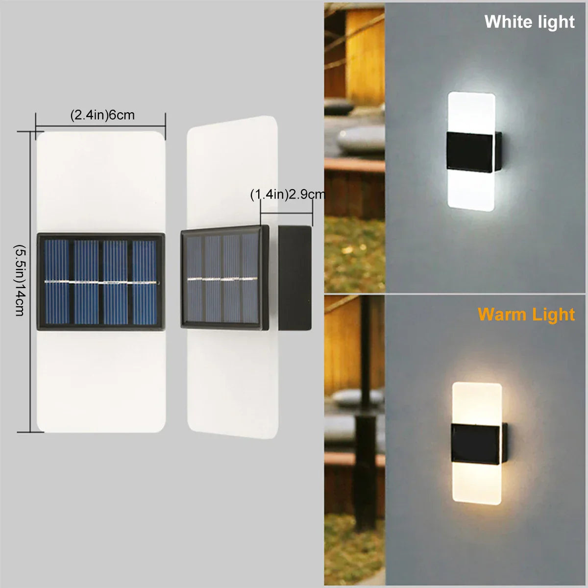 AuroraSolar - Solar LED-Buitenwandlamp voor Energiezuinige