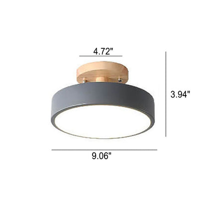 Nordic Log Ronde LED Half-Inbouw Plafondlamp voor