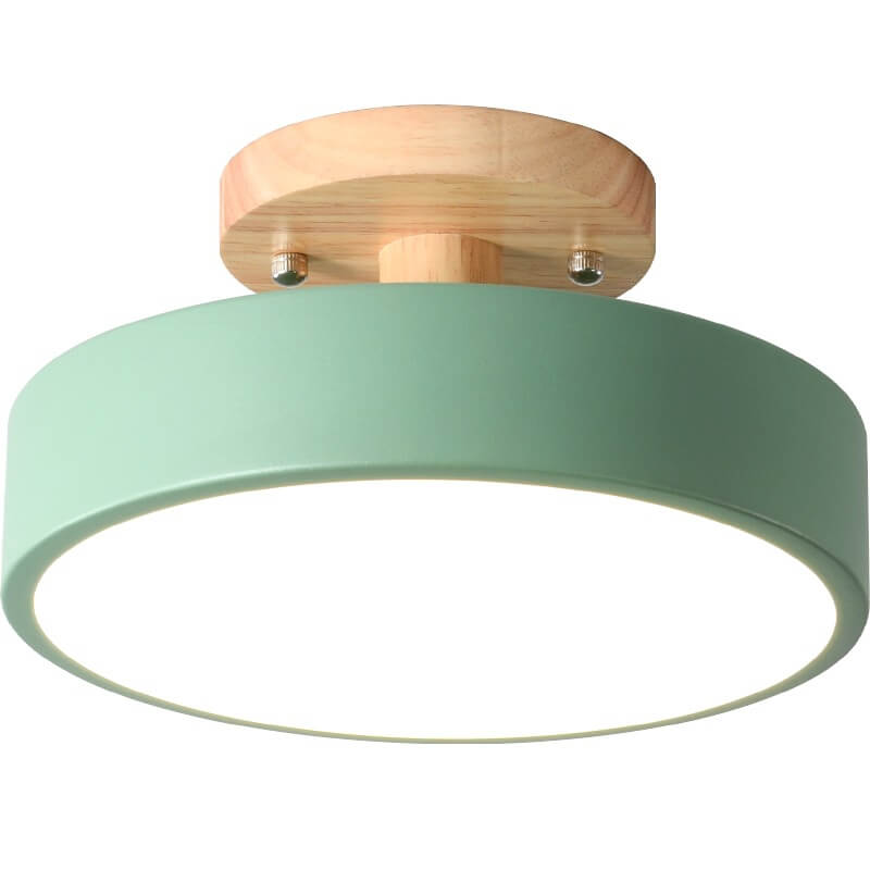 Nordic Log Ronde LED Half-Inbouw Plafondlamp voor