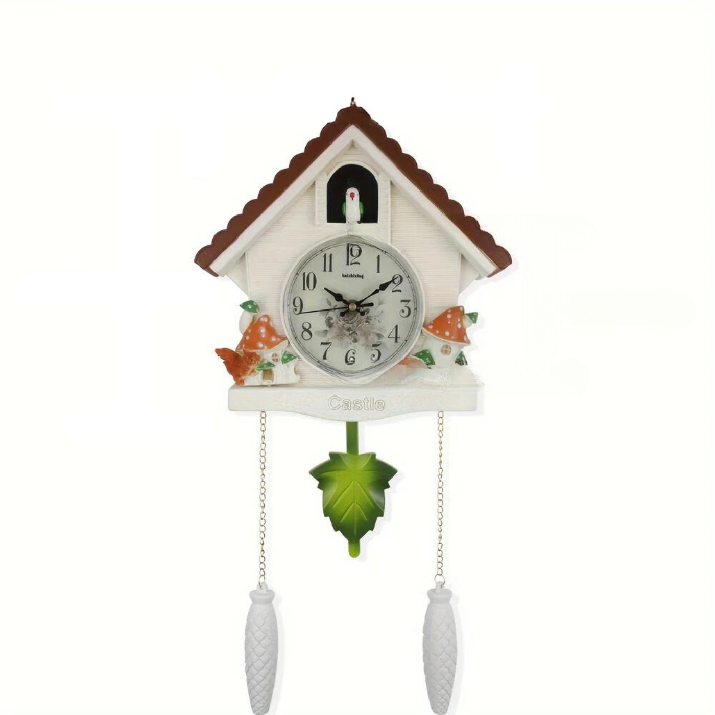 Reloj de péndulo estilo Edison con casita para pájaros