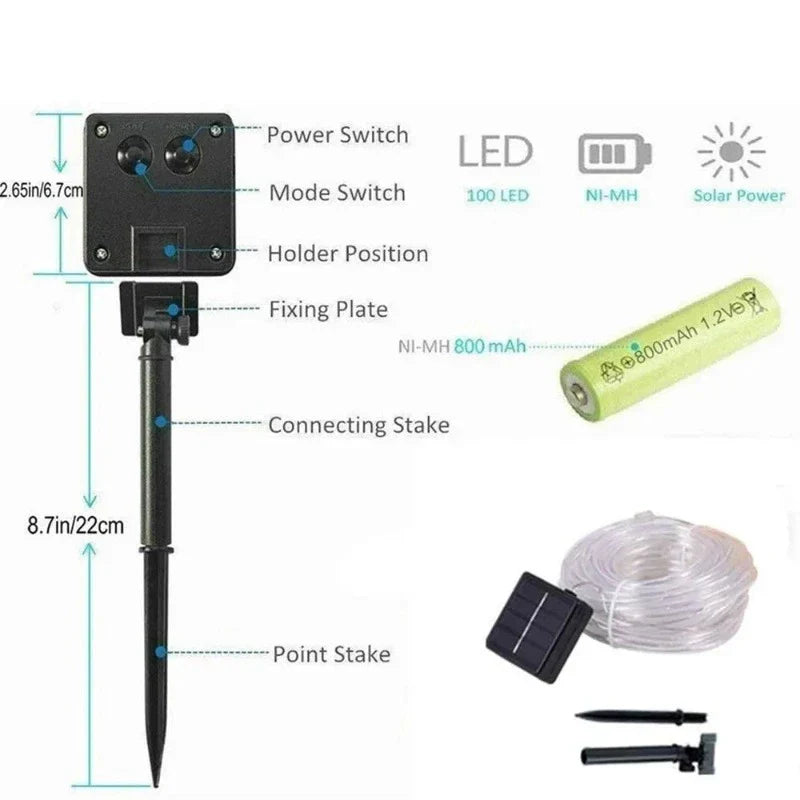 SunSparkle - Zonne Stralende Lichtslingers voor Buitenverlichting