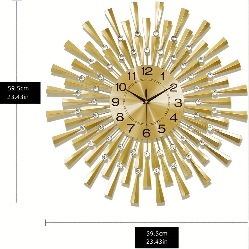 Horloge dorée silencieuse moderne Excalibur