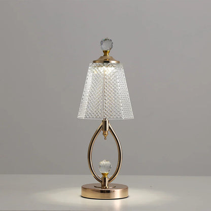 GoldenCrystal™ – Vintage Tafellamp met Kristallen Accenten