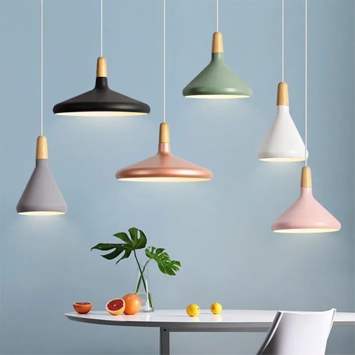 Macaron - Conische Metalen Hanglamp voor Stijlvolle Verlichting