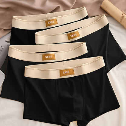 4-Pack Comfortabele Heren Boxershorts met Stretch