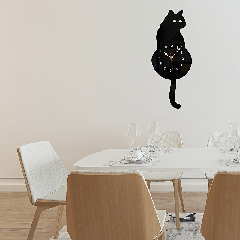 Horloge murale chat ludique Chroma pour la maison