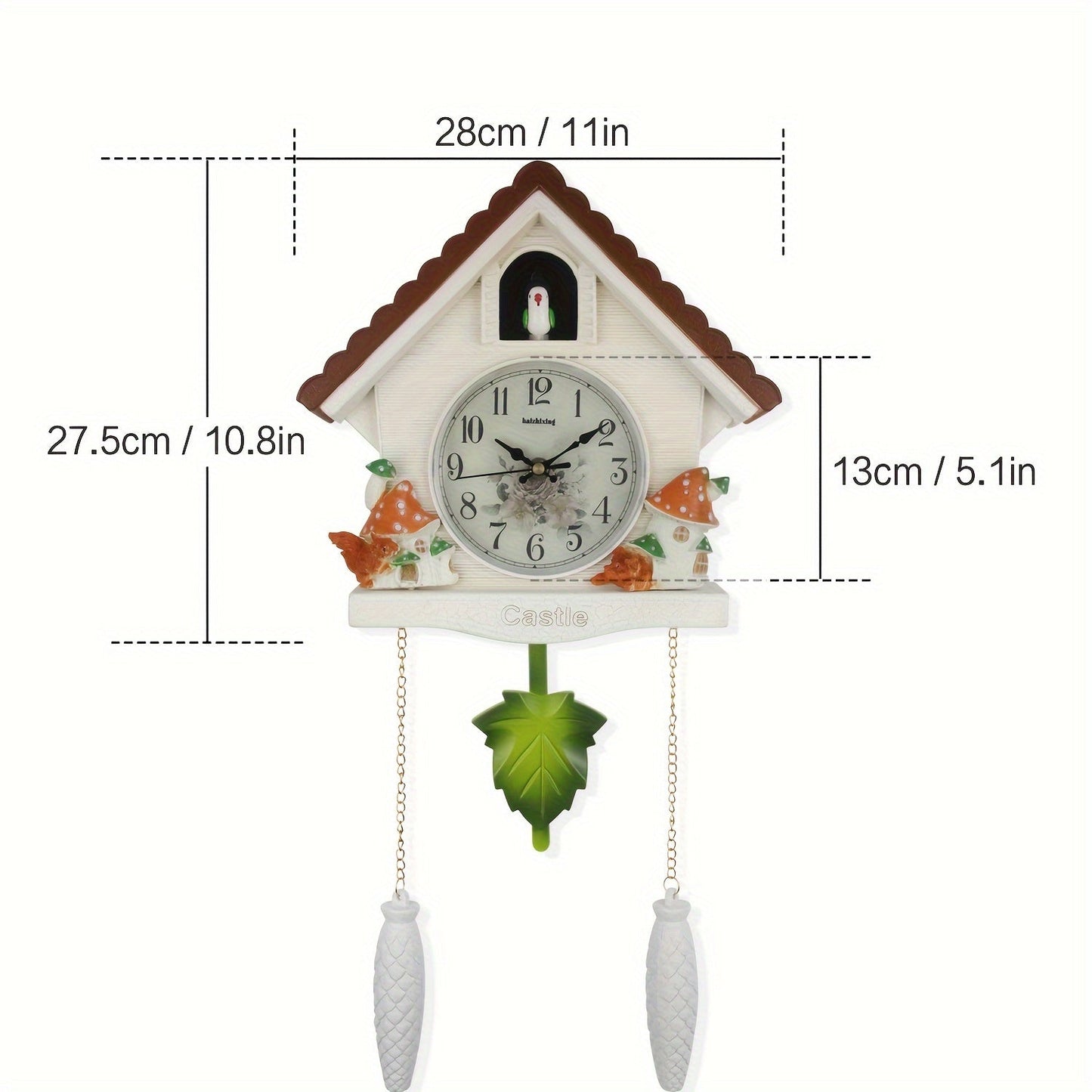 Reloj de péndulo estilo Edison con casita para pájaros