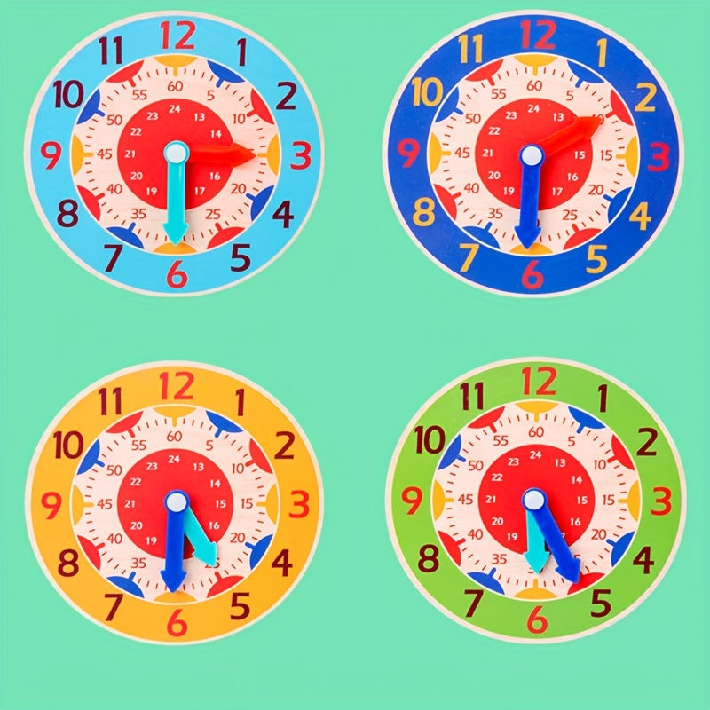 Horloge ludique en bois pour enfants Ember