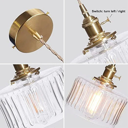 CrystalElegance™ – Lampe suspendue vintage en cristal