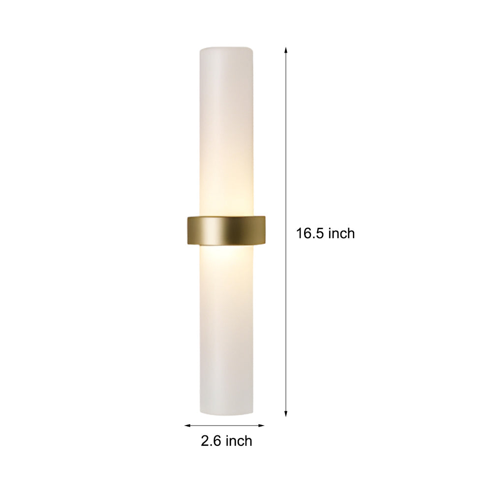 FrostLux – Applique en verre dépoli avec lumière blanc chaud