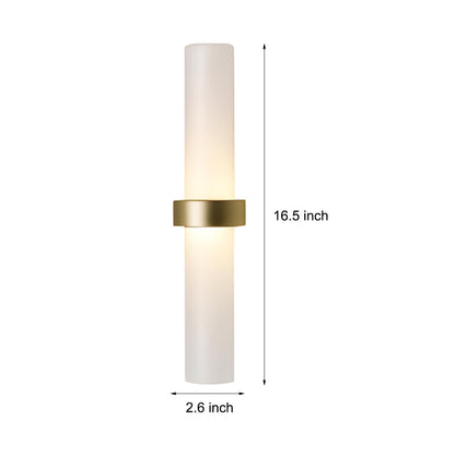 FrostLux – Applique en verre dépoli avec lumière blanc chaud