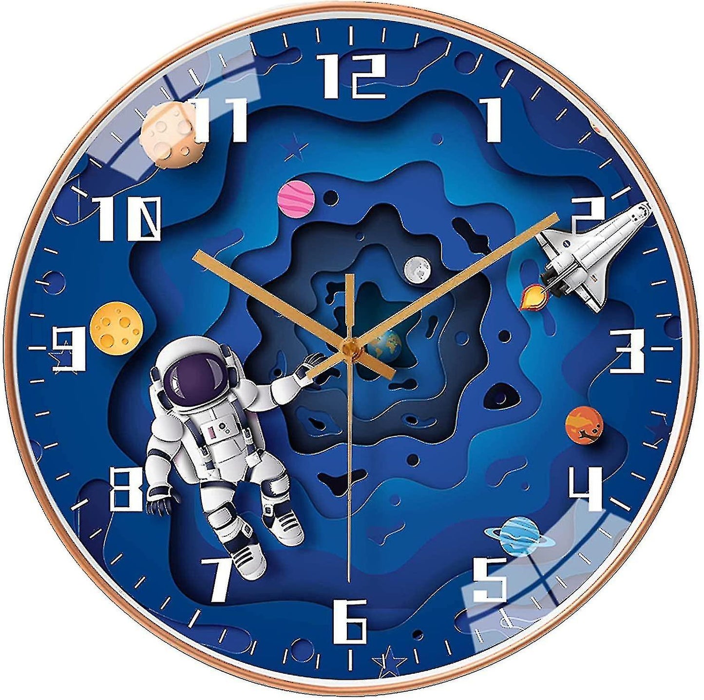 Horloge murale spatiale d’Athènes pour enfants