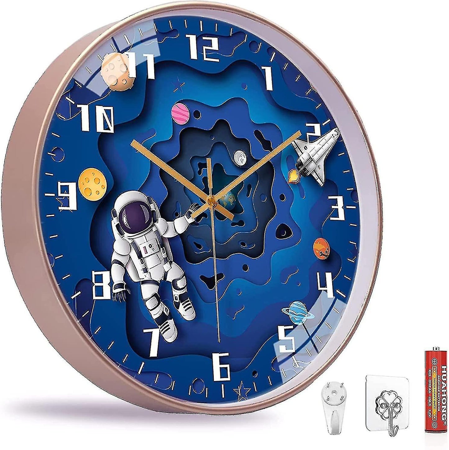 Horloge murale spatiale d’Athènes pour enfants