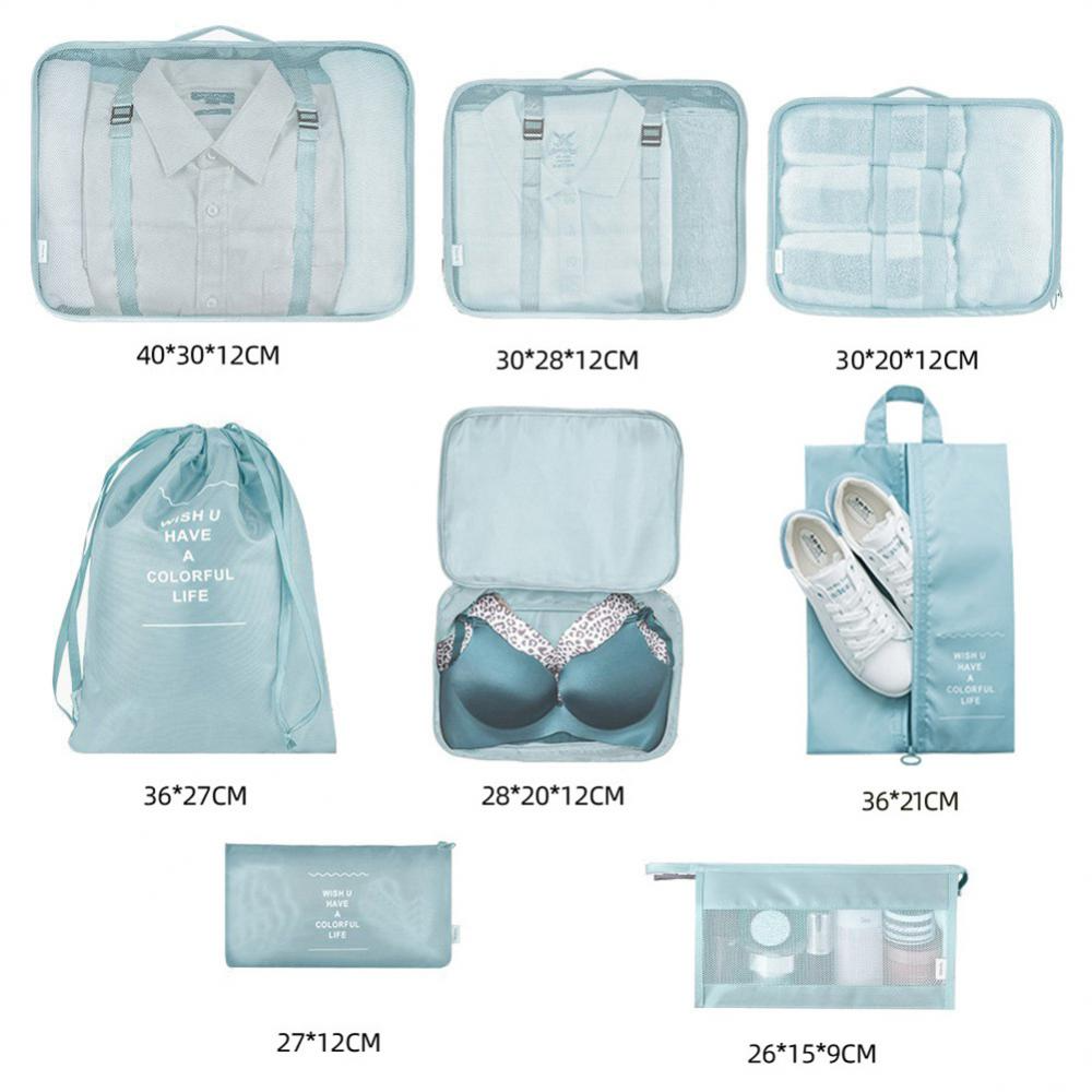 8-delige Reisset – Bagage Organizers & Verdelers
