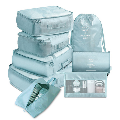 8-delige Reisset – Bagage Organizers & Verdelers