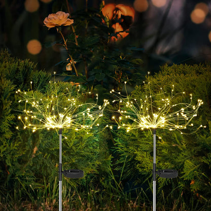 Zonne-Lampen Vuurwerkstijl | Sfeervolle Tuinlampen