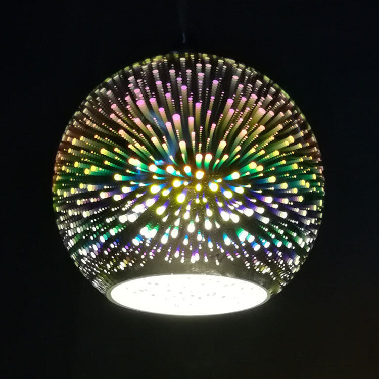 3D Vuurwerk Glas Hanglamp - Moderne Creatieve Sfeerverlichting