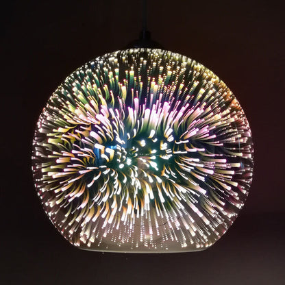 3D Vuurwerk Glas Hanglamp - Moderne Creatieve Sfeerverlichting