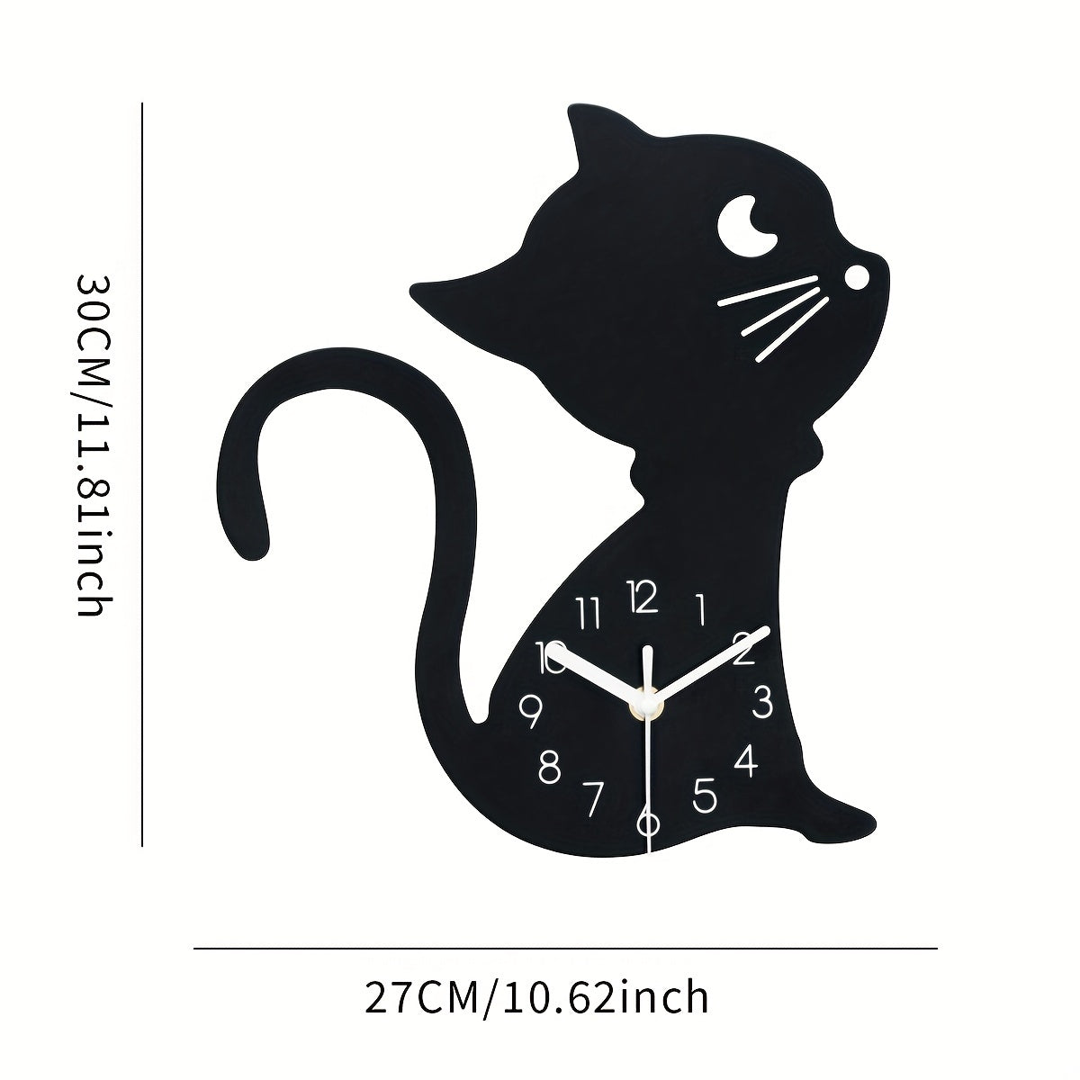 Horloge murale de chat moderne et classique pour la décoration de la maison