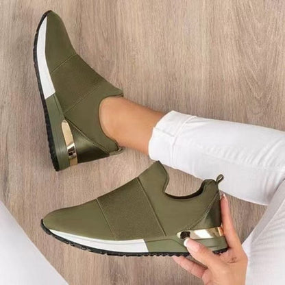 Ademende Stijlvolle Dames Sneakers Beige