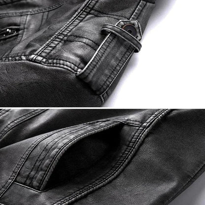 Adwin Zwarte Leren Herenjas Premium Design