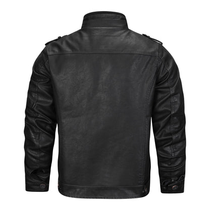 Adwin Zwarte Leren Herenjas Premium Design