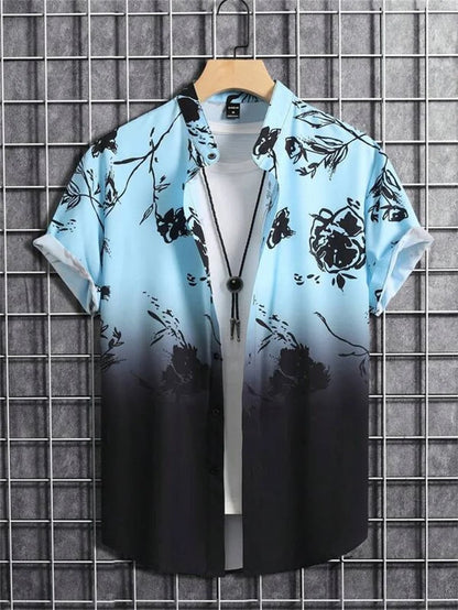 Amich - 3D Bloemenprint Hawaii Shirt