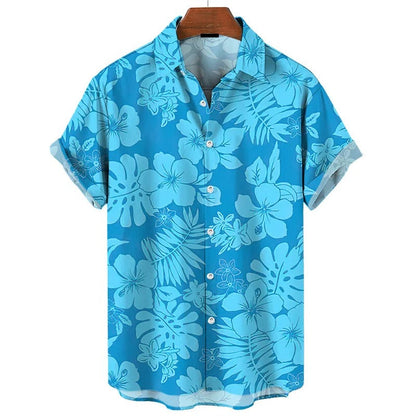Amigo - 3D Bloemenprint Hawaii Shirt