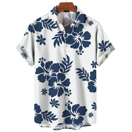 Amigo - 3D Bloemenprint Hawaii Shirt