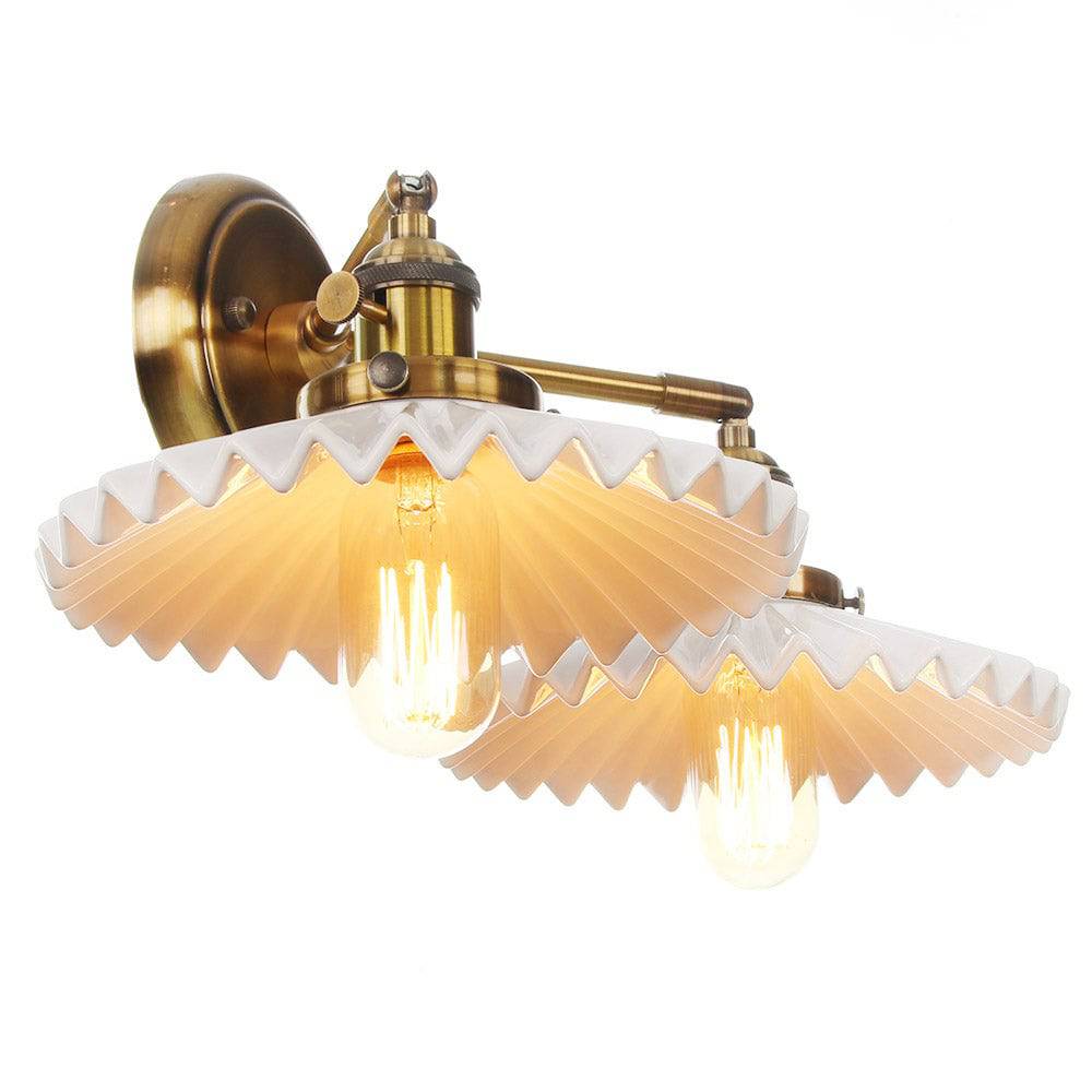 Antieke Keramische Wandlamp Dubbel - Antiek Gouden Stijl