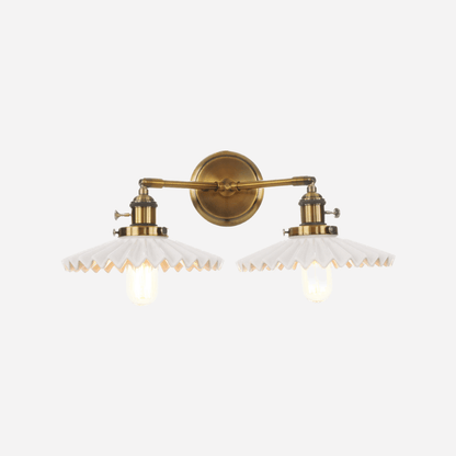 Antieke Keramische Wandlamp Dubbel - Antiek Gouden Stijl