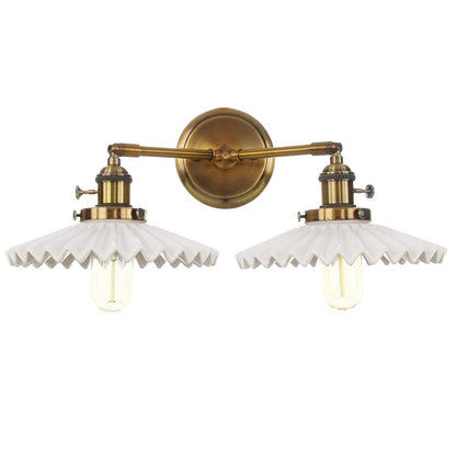 Antieke Keramische Wandlamp Dubbel - Antiek Gouden Stijl