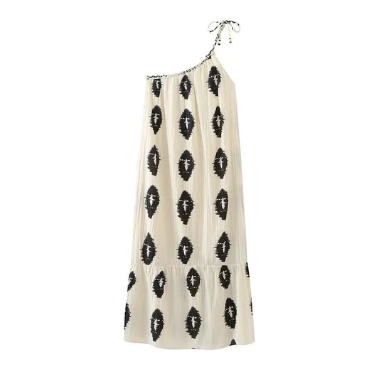 Asymmetrische Midi-Jurk Elegantie Meier