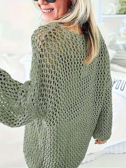 Bohemian Fishnet Dames Trui Driekwartmouwen