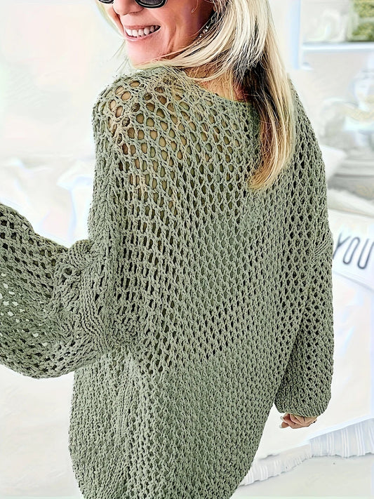 Bohemian Fishnet Dames Trui Driekwartmouwen