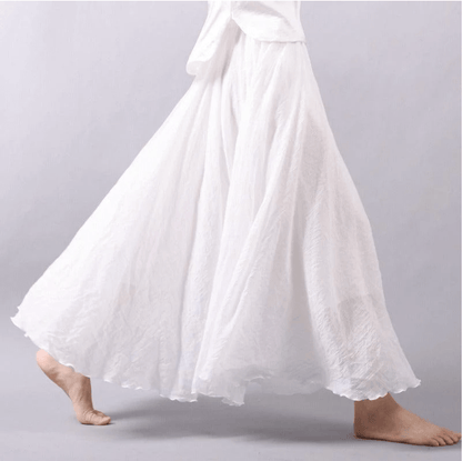 Bohemian Linnen Maxi Rok - Stijlvol Design