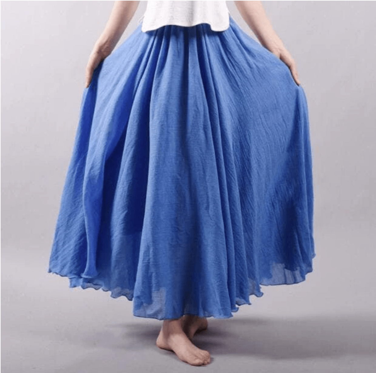 Bohemian Linnen Maxi Rok - Stijlvol Design
