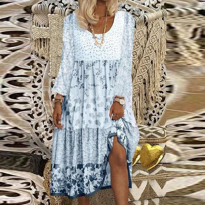 Boho Bloemenjurk Dames O-hals Gisela