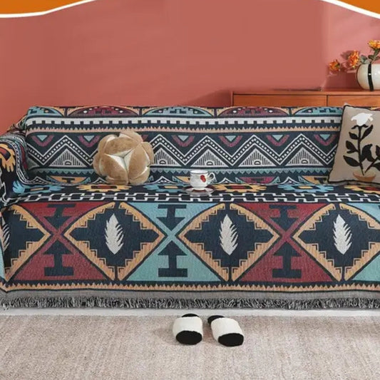 Boho Stijl Bankhoes met Geometrisch Patroon