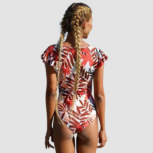 Camouflage Bandeau Zwempak met Rits