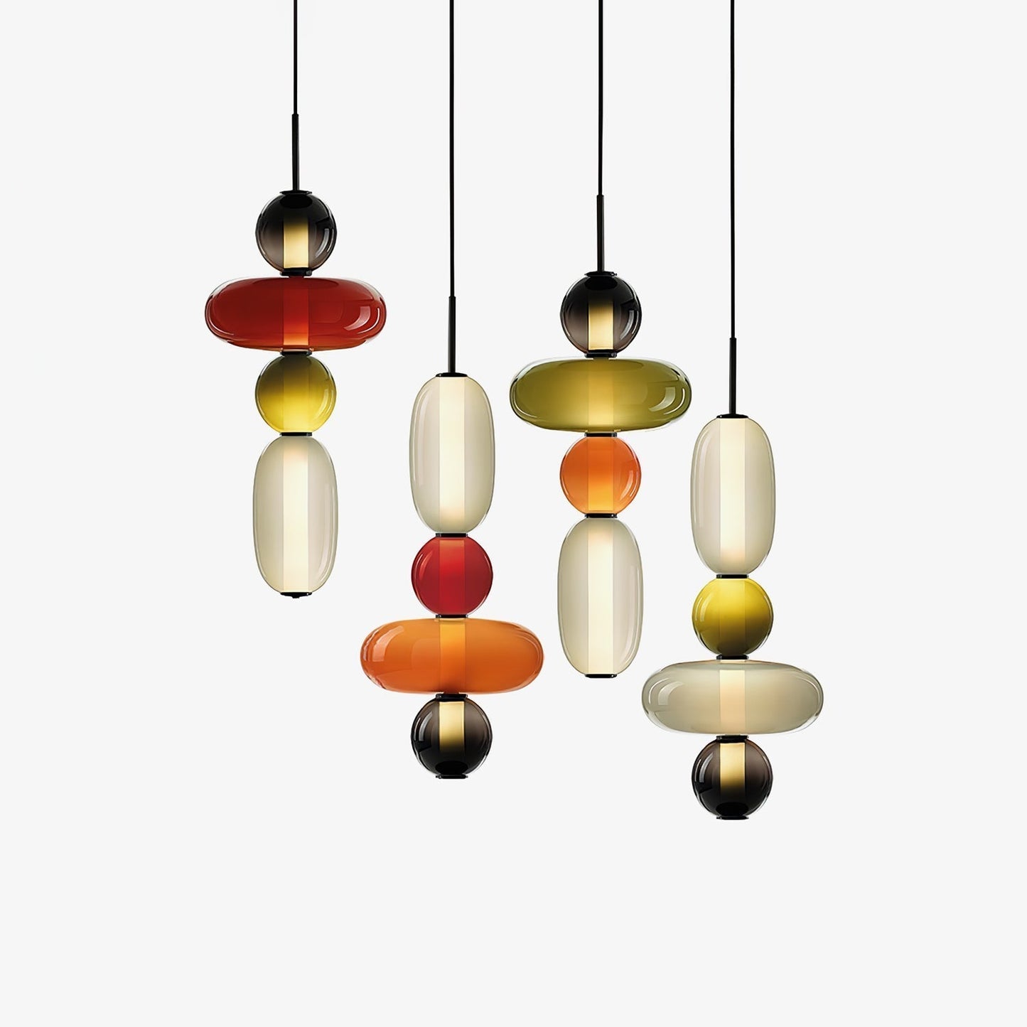 Gekonfijte Glazen Hanglamp | Luxe en Elegante Verlichting