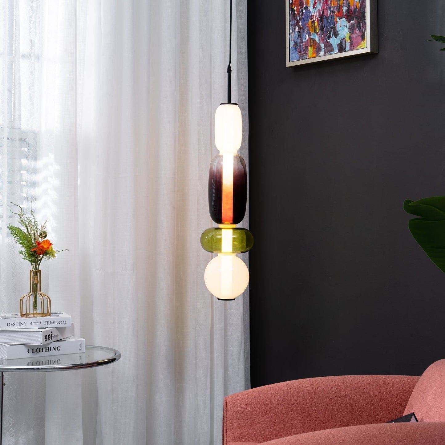 Gekonfijte Glazen Hanglamp | Luxe en Elegante Verlichting