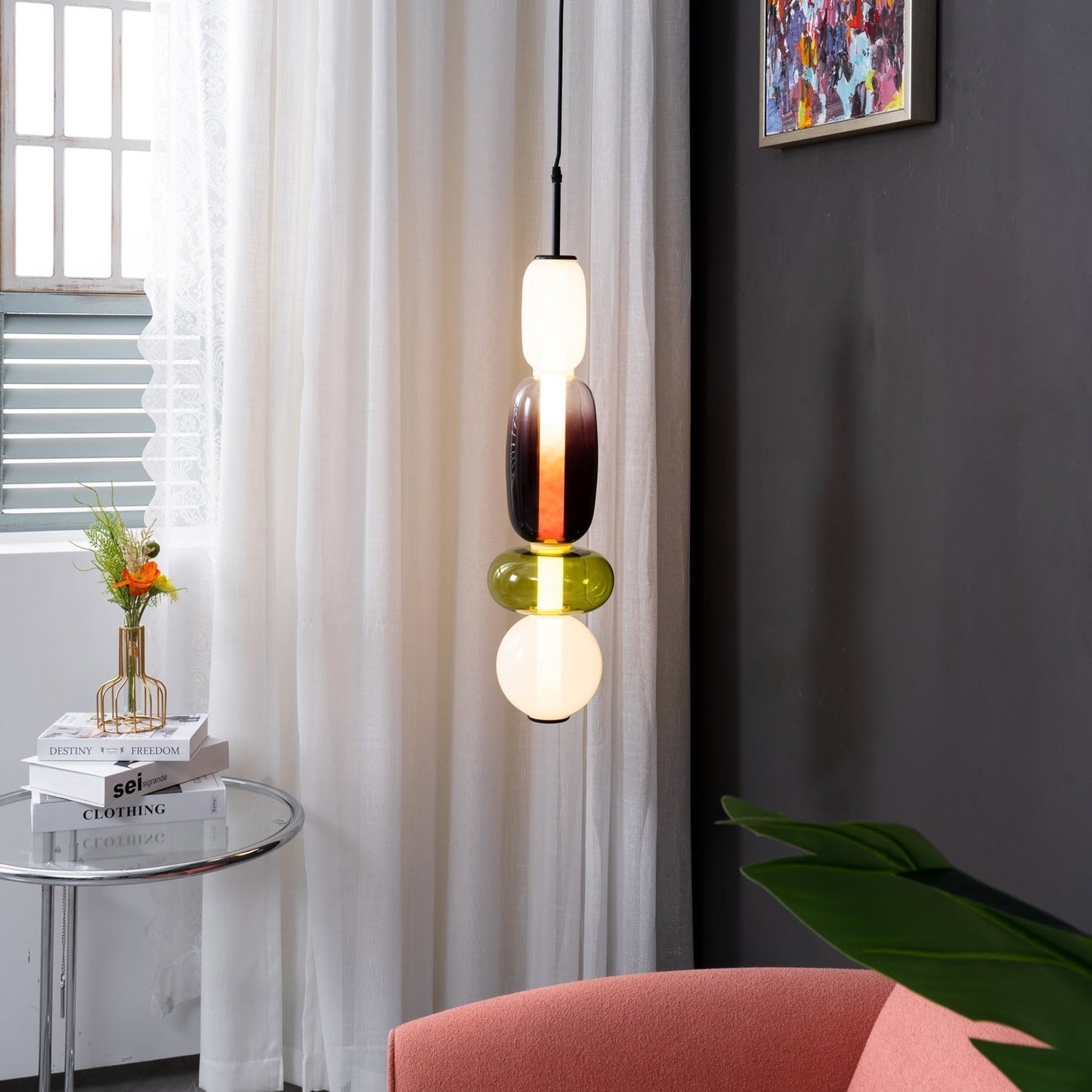 Gekonfijte Glazen Hanglamp | Luxe en Elegante Verlichting