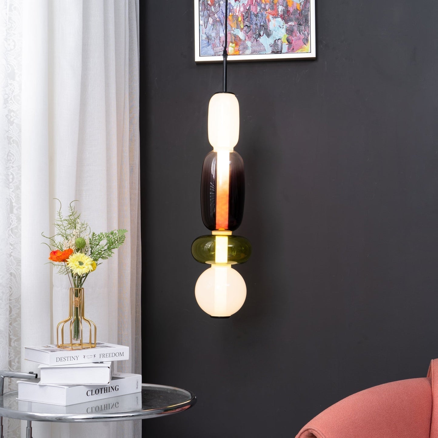 Gekonfijte Glazen Hanglamp | Luxe en Elegante Verlichting