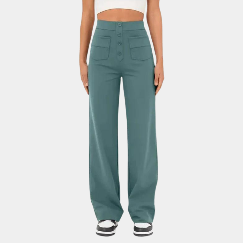 Casual Comfortabele Damesbroek met Hoge Taille