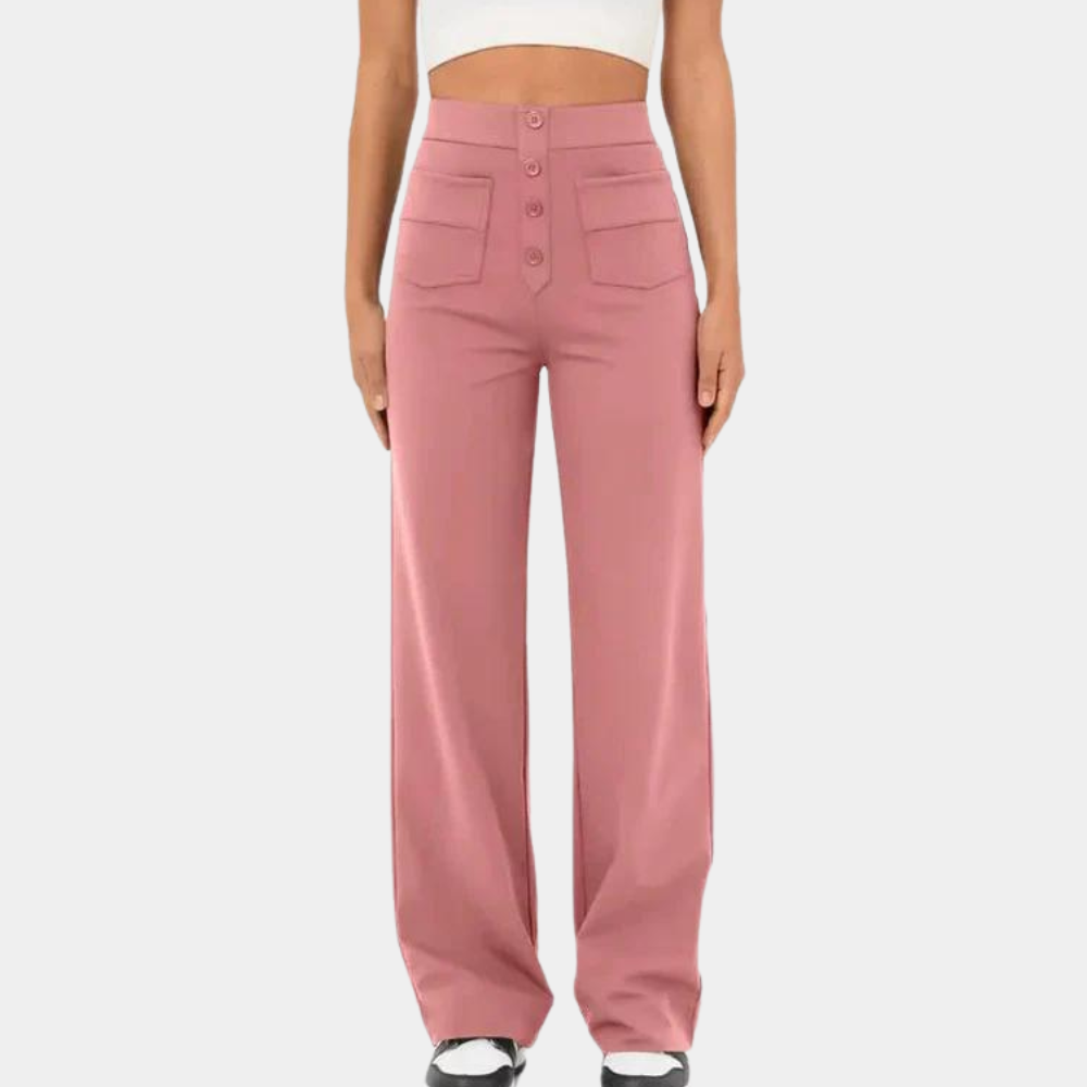 Casual Comfortabele Damesbroek met Hoge Taille