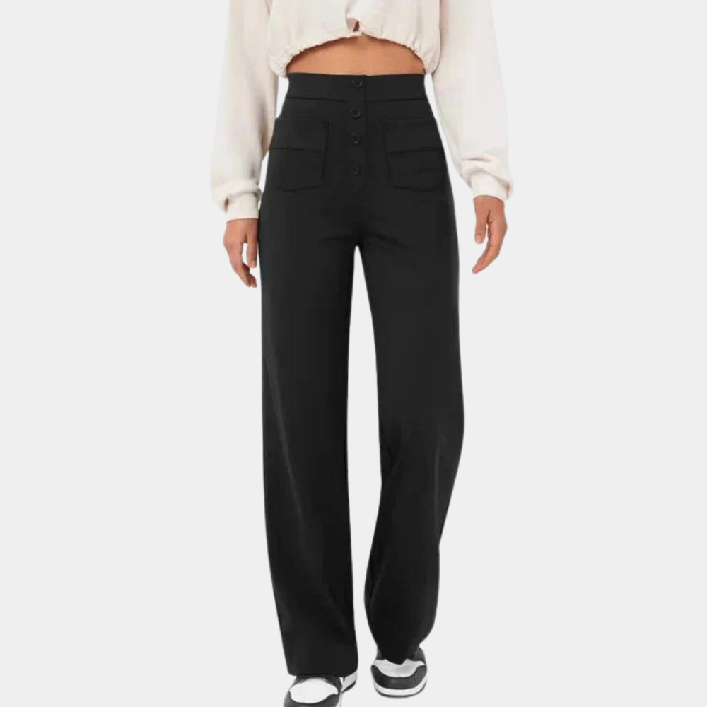 Casual Comfortabele Damesbroek met Hoge Taille